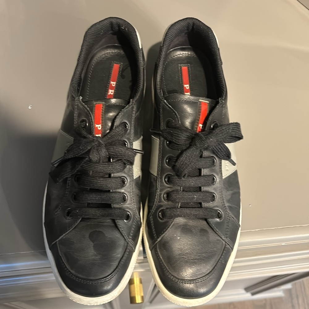 Prada shoes /sports black and grey size 8 1/2 lightly used - Picture 3 of 7